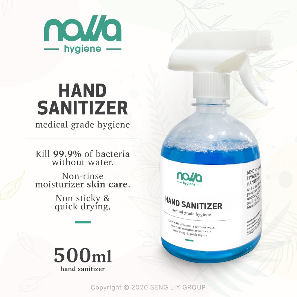 Ready Stock Non Alcohol Hand Sanitizer 500ml 1l Suitable For Sensitive Skin Hospital Grade Sanitizer Liquid Spray Shopee Malaysia