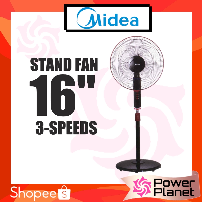 Midea Stand Fan 16 3 Speed Mf 16fs10n Shopee Malaysia