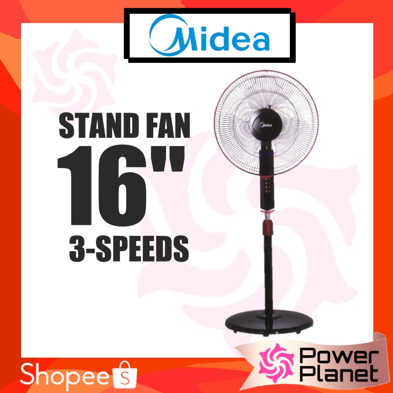 Midea 16 Stand Fan Mf 16fs18c Bk Or Wt White Black Mf16fs18c Or 16 Stand Fan Mf 16fs10n Black Mf 16fs10ns Shopee Malaysia