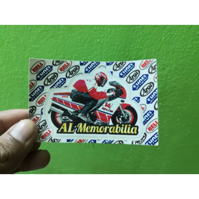 Sticker pelekat motor al memorabilia / racing club / eni lubricants