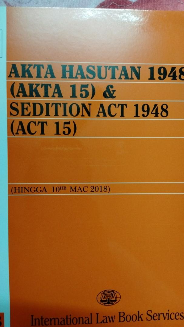1948 akta hasutan Akta Fitnah