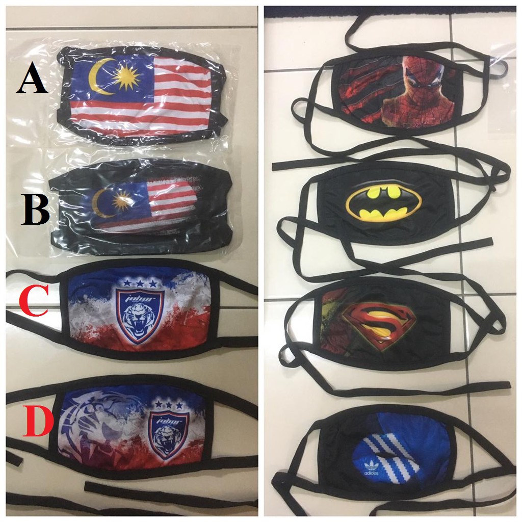 Topeng Muka Bendera Malaysia : Reusable, fashionable and can be worn in