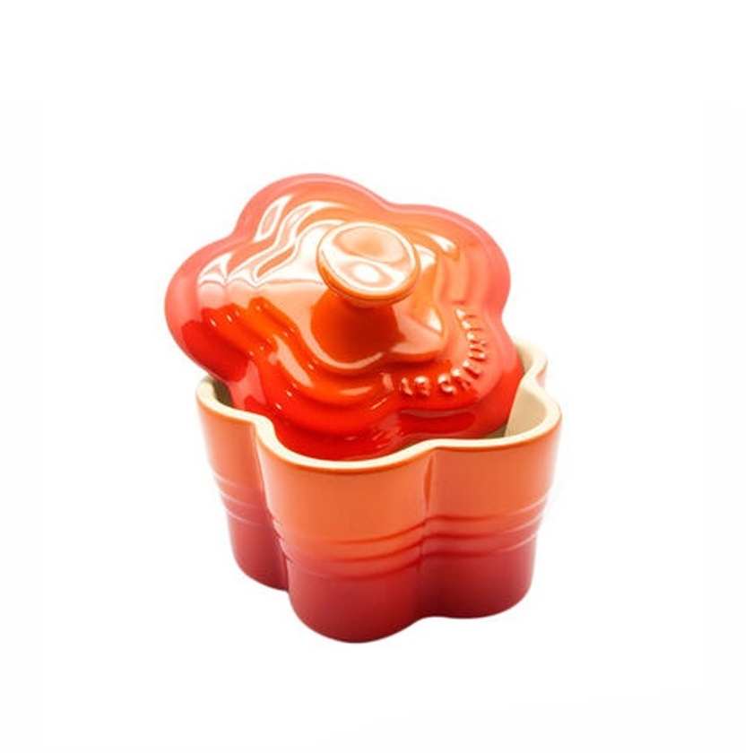 Le Creuset Stoneware Small Flower Ramekin with LidFlame Shopee Malaysia