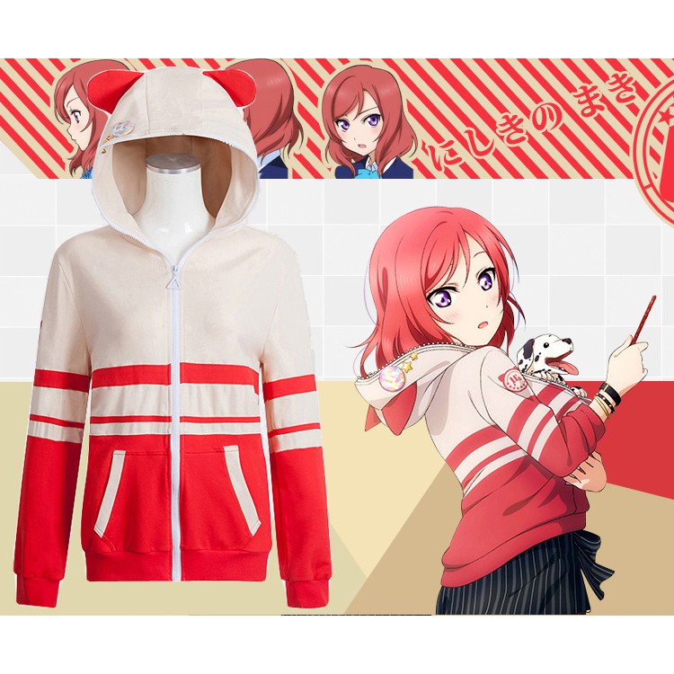 anime lovelive u's sif school idol festival maki nishikino casual hoodie  jacket