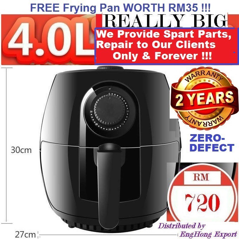 Powerful & 4L Biggest Air Fryer with German Technology Shopee Malaysia