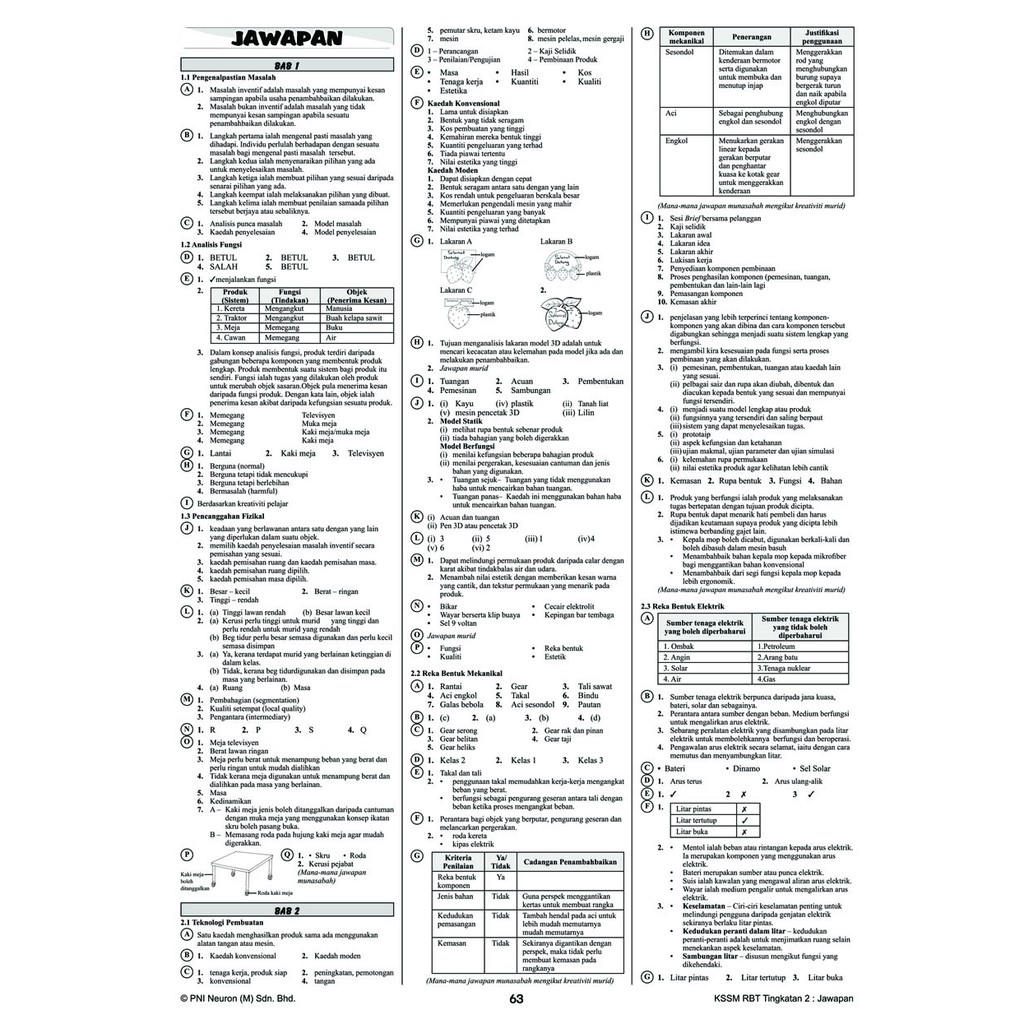 Riang Belajar Kssm Reka Bentuk Teknologi Tingkatan 2 Buku Latihan Nota Shopee Malaysia