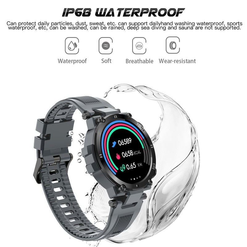 Full Touch Screen Smart Watch Waterproof Sports Watch Support Hr/Bp Fitness  Tracker Smart Watch | Shopee Malaysia