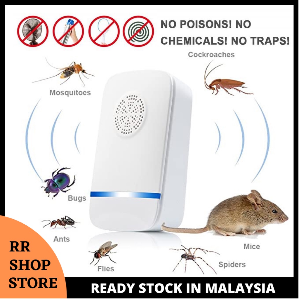 Ultrasonic Pest Repeller, Electronic Repellent Plug In Control For Spiders, Rats, Roaches