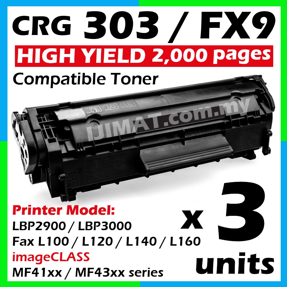 3x Cartridge 303 CRG303 CRG 303 Cart 303 Compatible Canon LBP 2900 3000 LBP2900 LBP3000 Printer