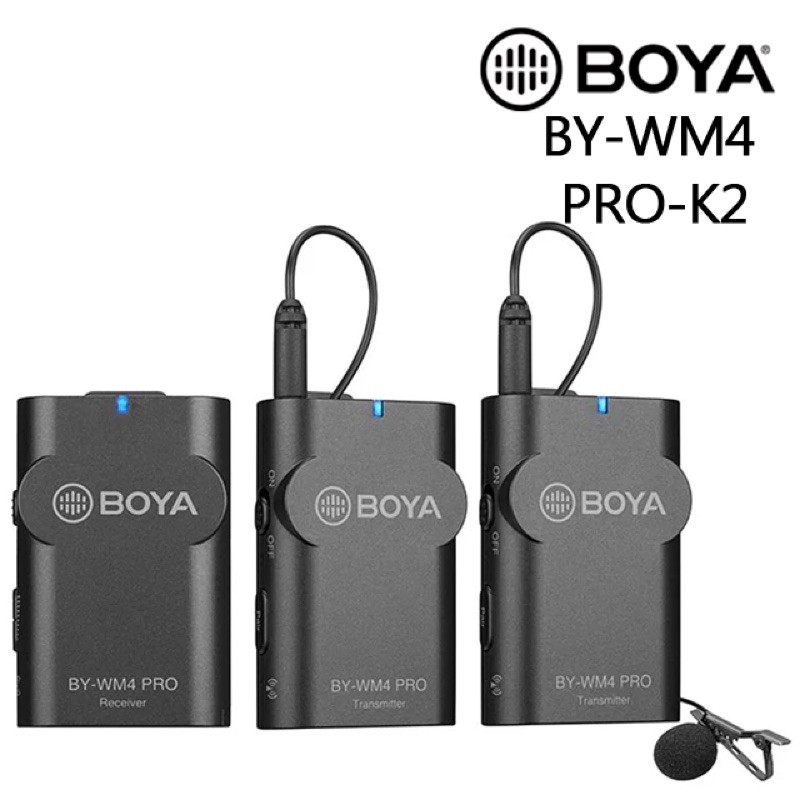 Original BOYA BY-WM4 Pro-K2/BY-WM4 Pro K1 2.4GHz Wireless Lavalier Mic ...