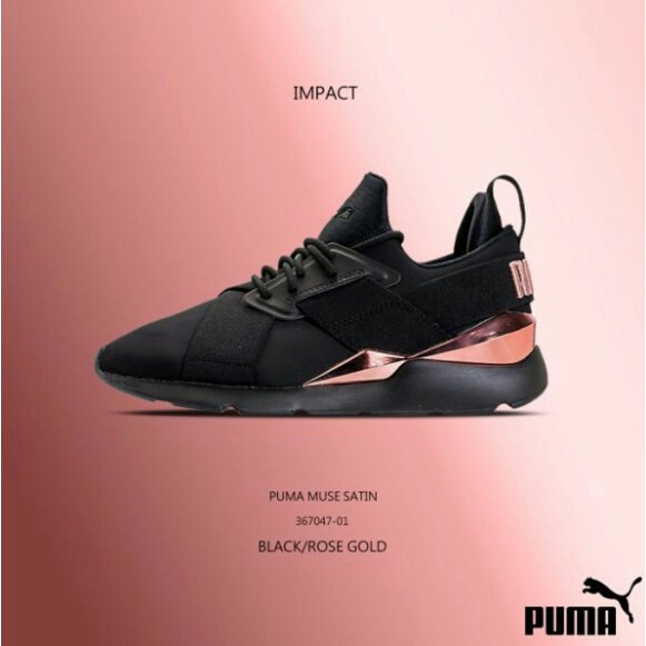 puma muse metallic puma black rose gold