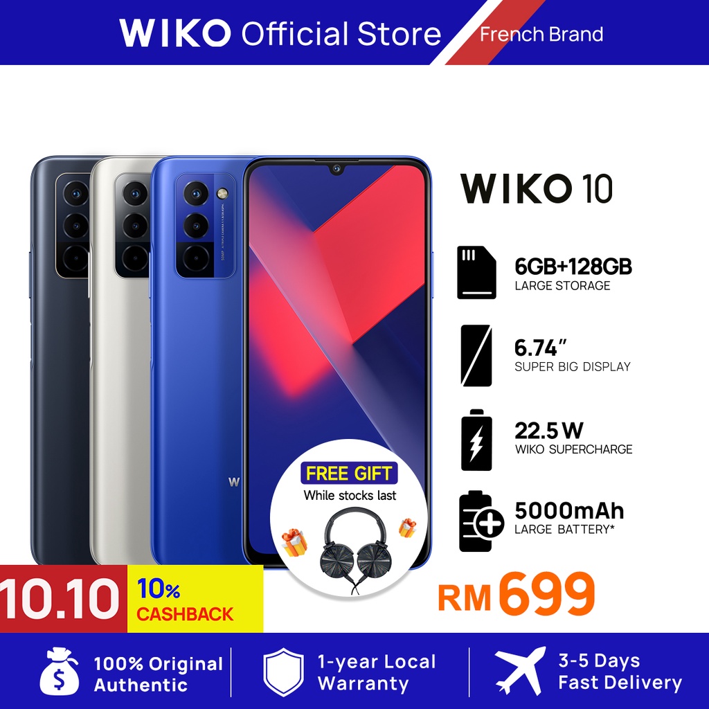 【new Arrival】wiko 10 (6gb + 128gb) 50mp Ai Triple Camera   6.74