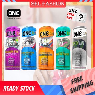 ONE Condoms Mixed Pleasures / Super Sensitive / Super Stud / True Fit / Zero Thin 12's FREE 1 box