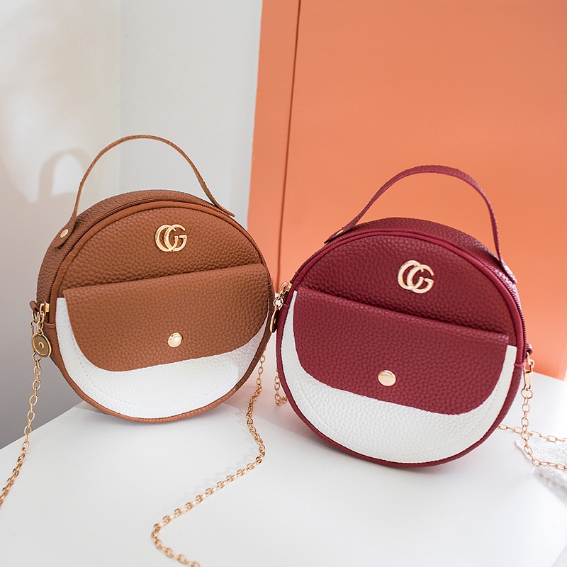 round shape sling bag