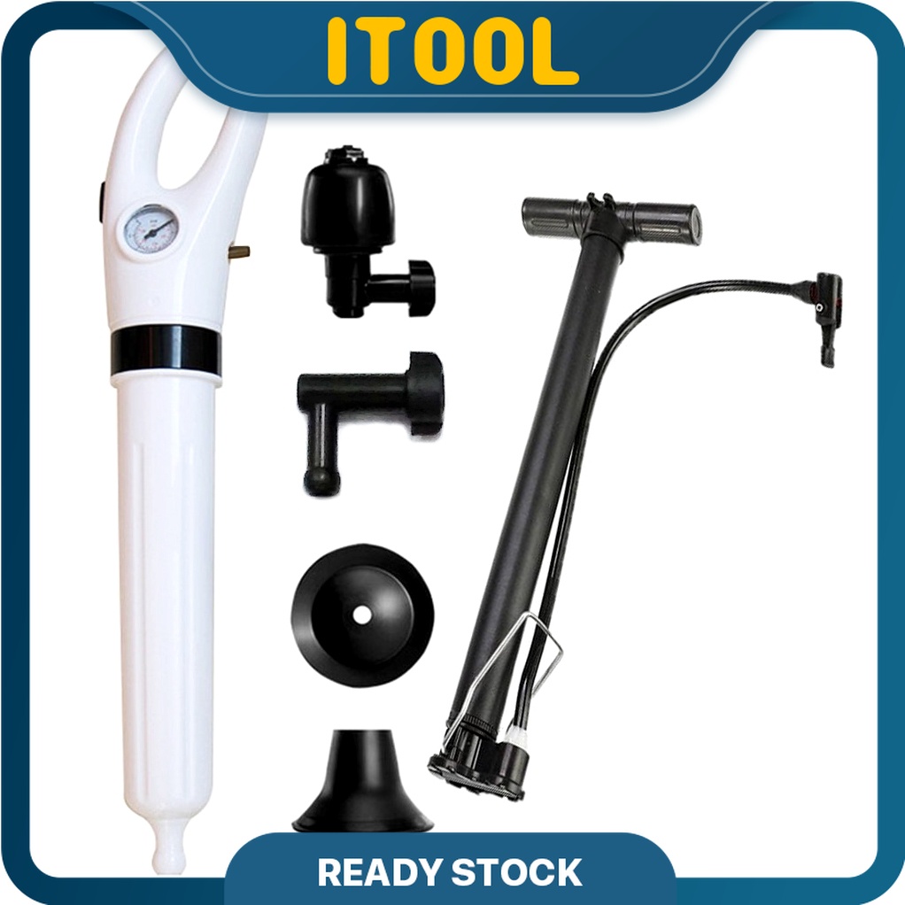 Toilet Sink Unclog Air Blaster Gun Drain Dredge Tool Kitchen Toilet
