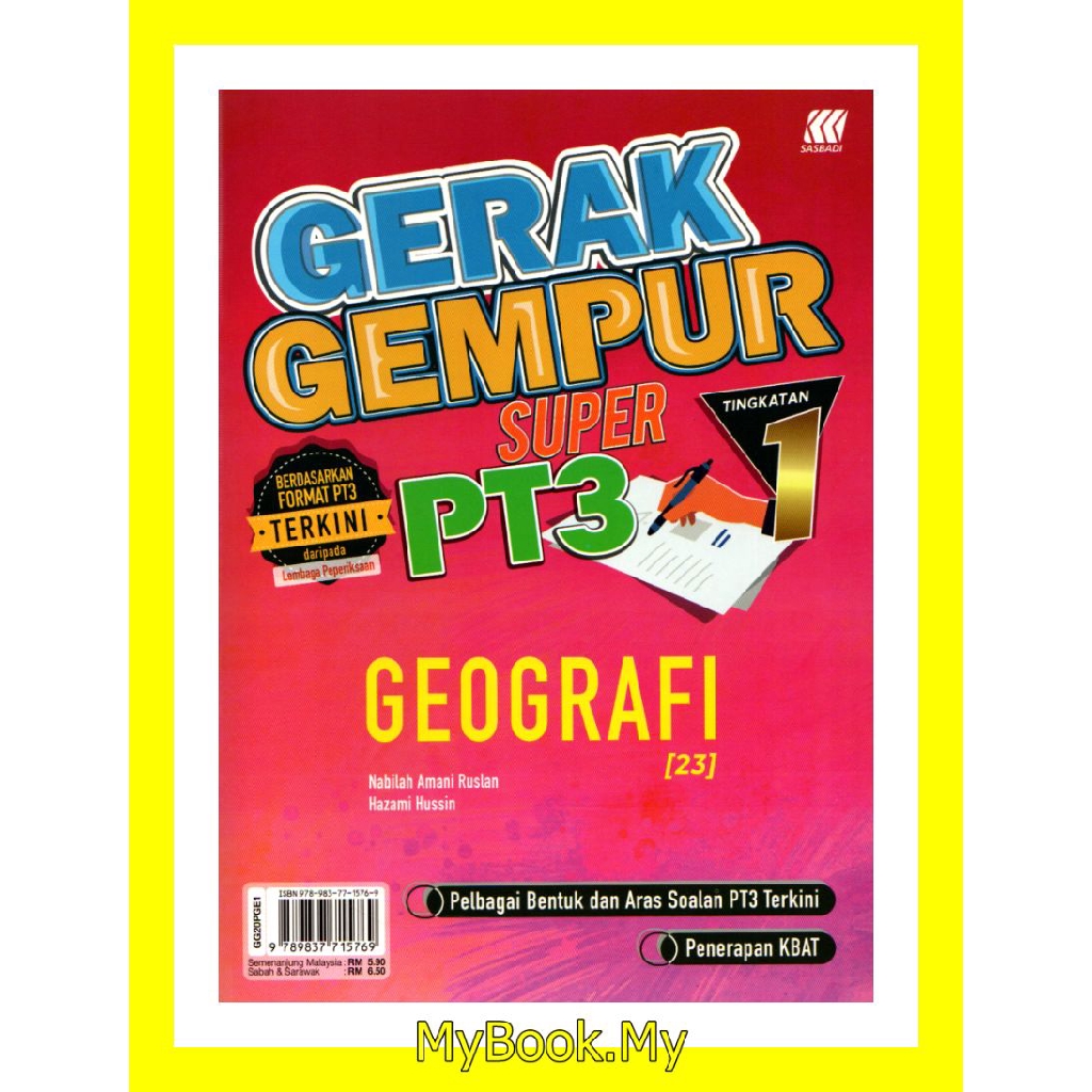 Myb Buku Latihan Gerak Gempur Pt3 Tingkatan 1 Geografi Sasbadi Shopee Malaysia