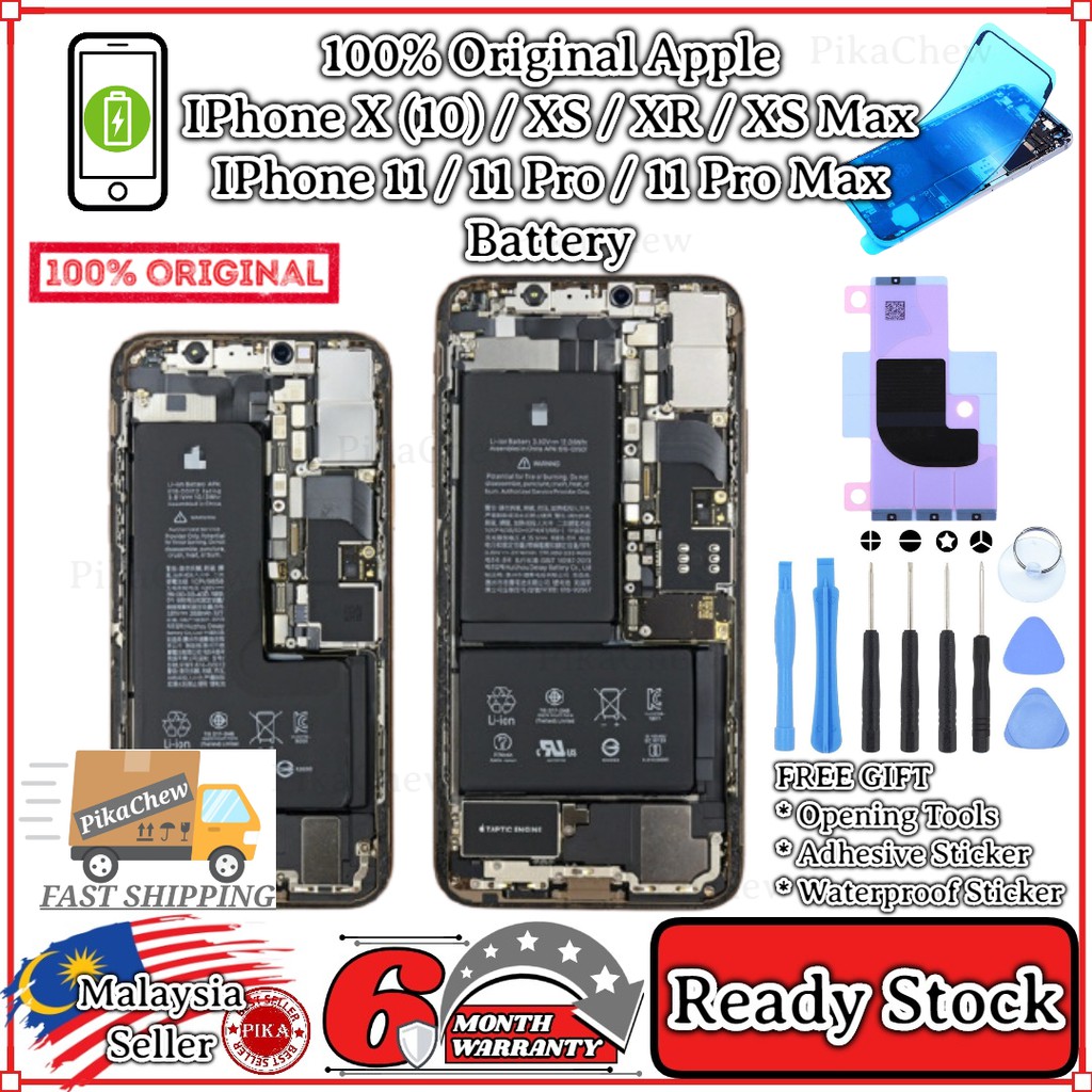 100 Original Apple Iphone X 10 Xs Xr Xs Max Battery Iphone 11 11 Pro 11 Pro Max Battery Malaysia