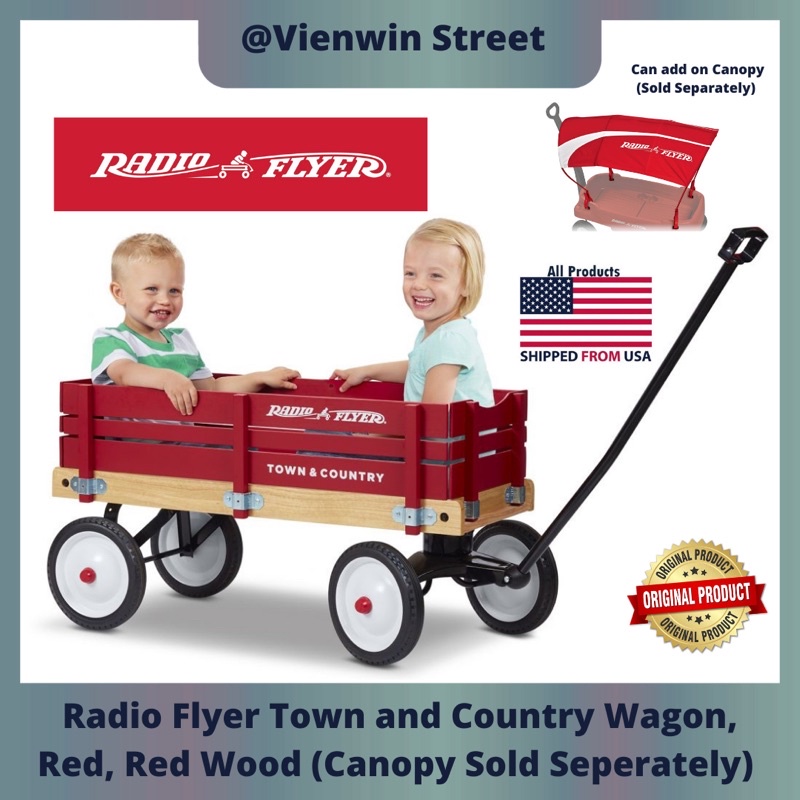 Radio Flyer Town and Country Wagon, Red 