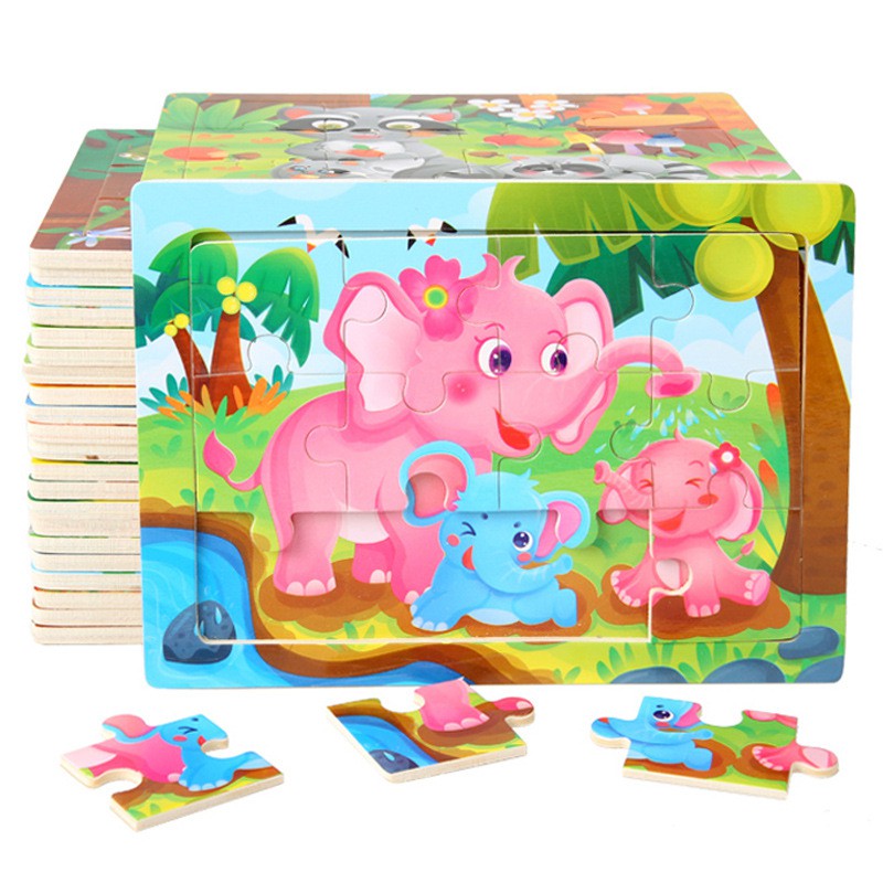 12-piece Jigsaw Puzzles - New Model - 12 Animal Themes | Shopee Malaysia