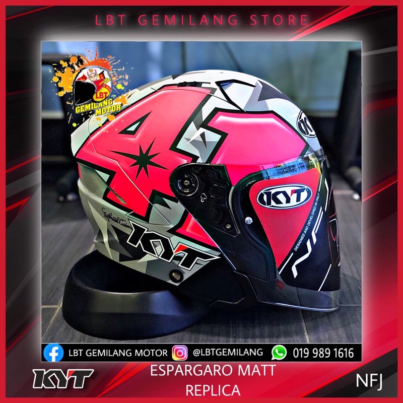 KYT Helmets NFJ [Espargaro Matt & Gloss Replica] 2019 Shopee Malaysia