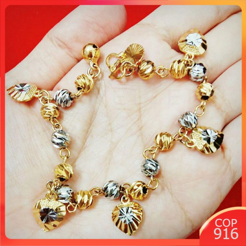 Buy Gelang Tangan Gantung Love Ball Cop 916 Bracelet Gold Plated Emas Korea Bangkok Murah By Amani Jewellery Seetracker Malaysia