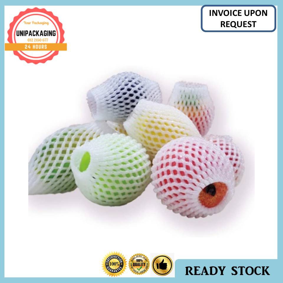 Fruit Net 3" x 10 meter Pembungkus buah buahan Foam Net Cushioning for