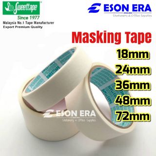 Sweettape Masking Tape 20yard (18mm / 24mm / 36mm / 48mm / 72mm) Tape ...