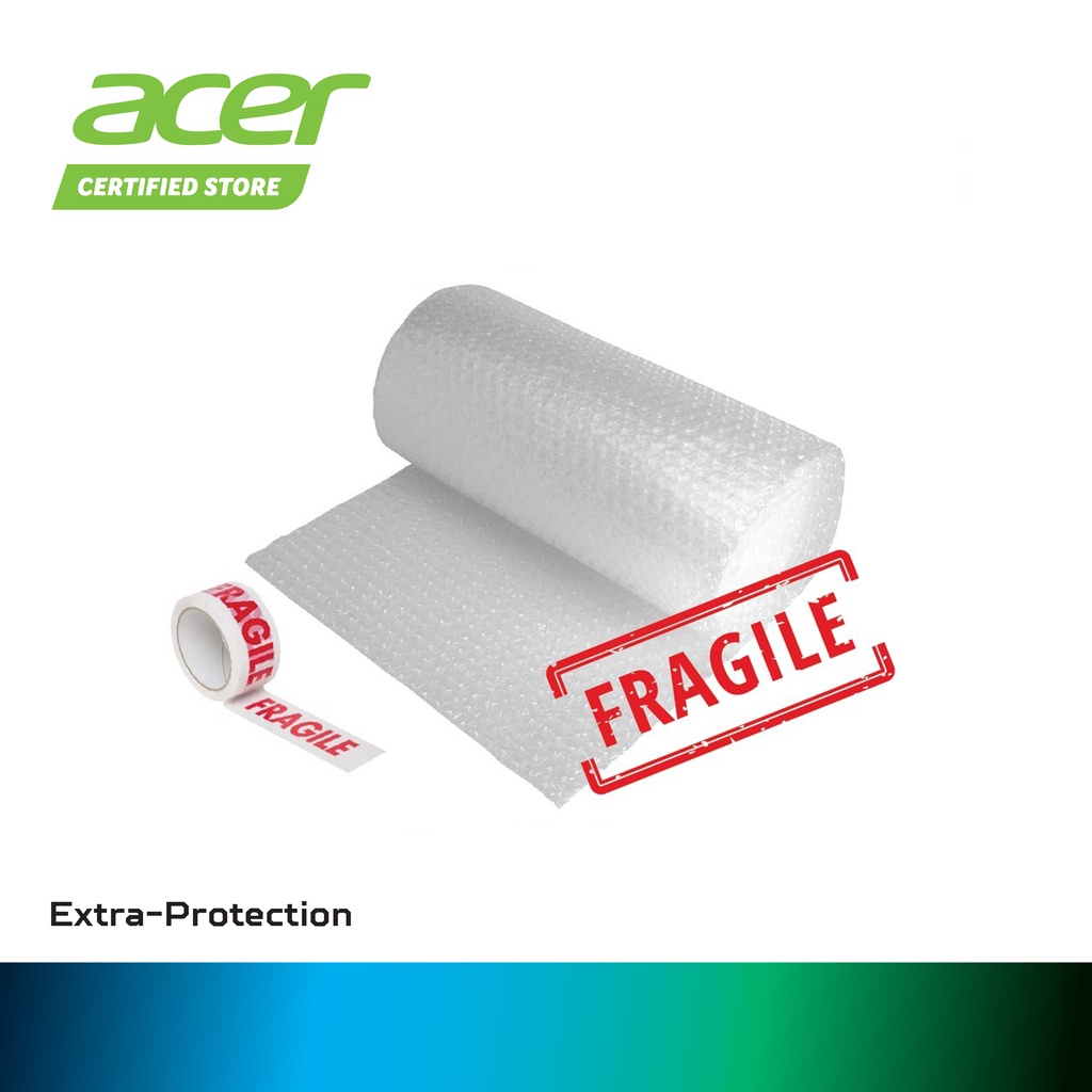 Double Wrapping Protection (Bubble wrap and Fragile Tape) Shopee Malaysia