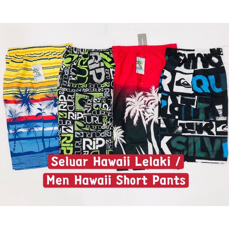 L XXXLMen Hawaii Short Pants Seluar Pantai  Pendek Lelaki  