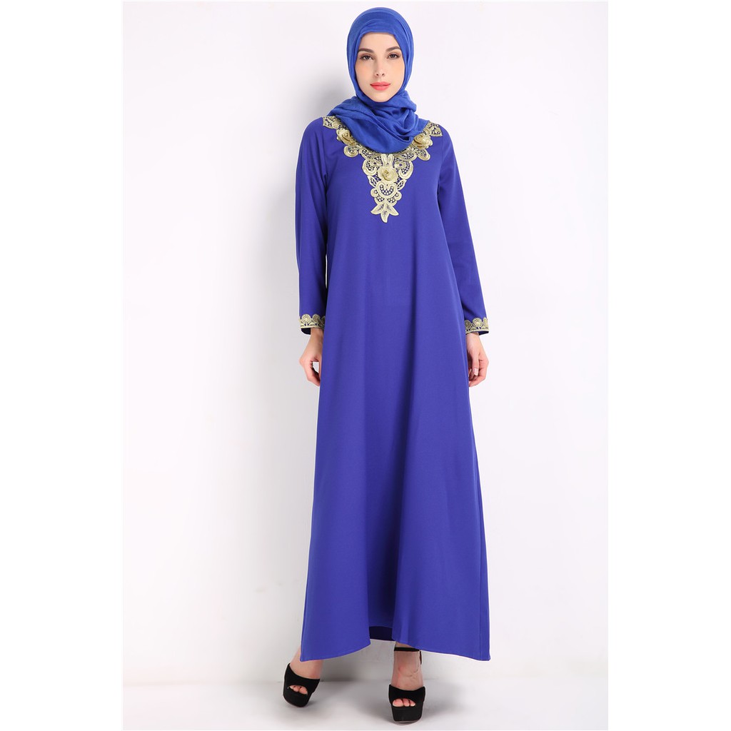 2021 Fashion Baju  raya Girl Long Dress Jubah Muslimah  