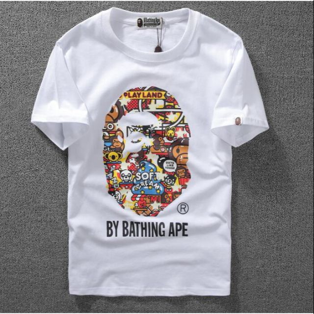 By Bathing Ape Japan T Shirt Bape Tee Women Men Baju Fashion Raya Shopee Malaysia