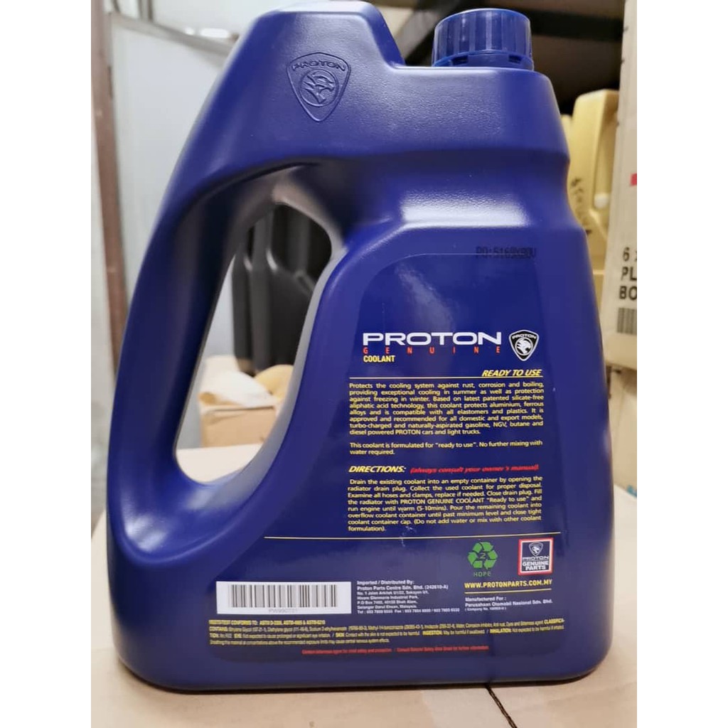 [100% ORIGINAL]PROTON GENUINE RADIATOR COOLANT (BLUE)  [1L/4L]/PW990731/PW990725/SAGA BLM FLX WIRA WAJA GEN2 PERSONA IRIZ