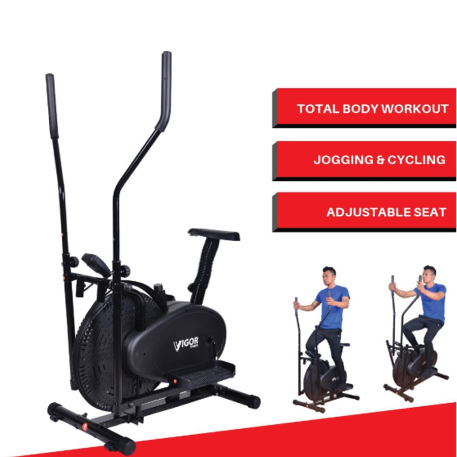 elliptical trainer and exercise bike