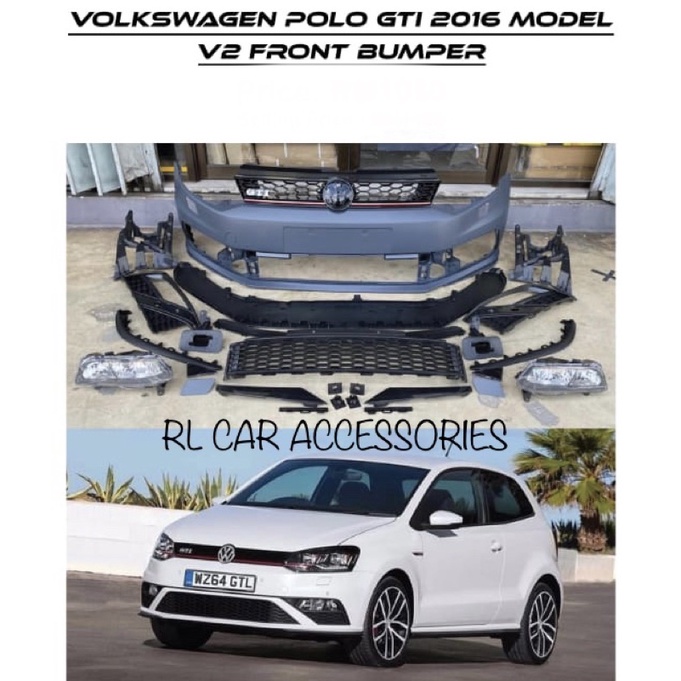 Volkswagen polo mk5 6c 6r gti front Bumper skirt grill foglamp cover