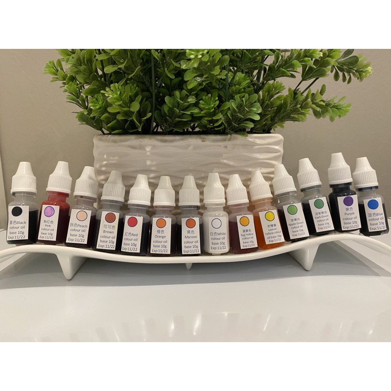 (Halal)18Colour Oil Based Food Colouring 10ml 烘培食品色素Food/Bake/Dessert/Steamed Roll