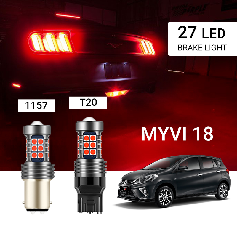 [PERODUA] Myvi 27LED Car Brake Light Bulb Flash & Non Flash T20/7443