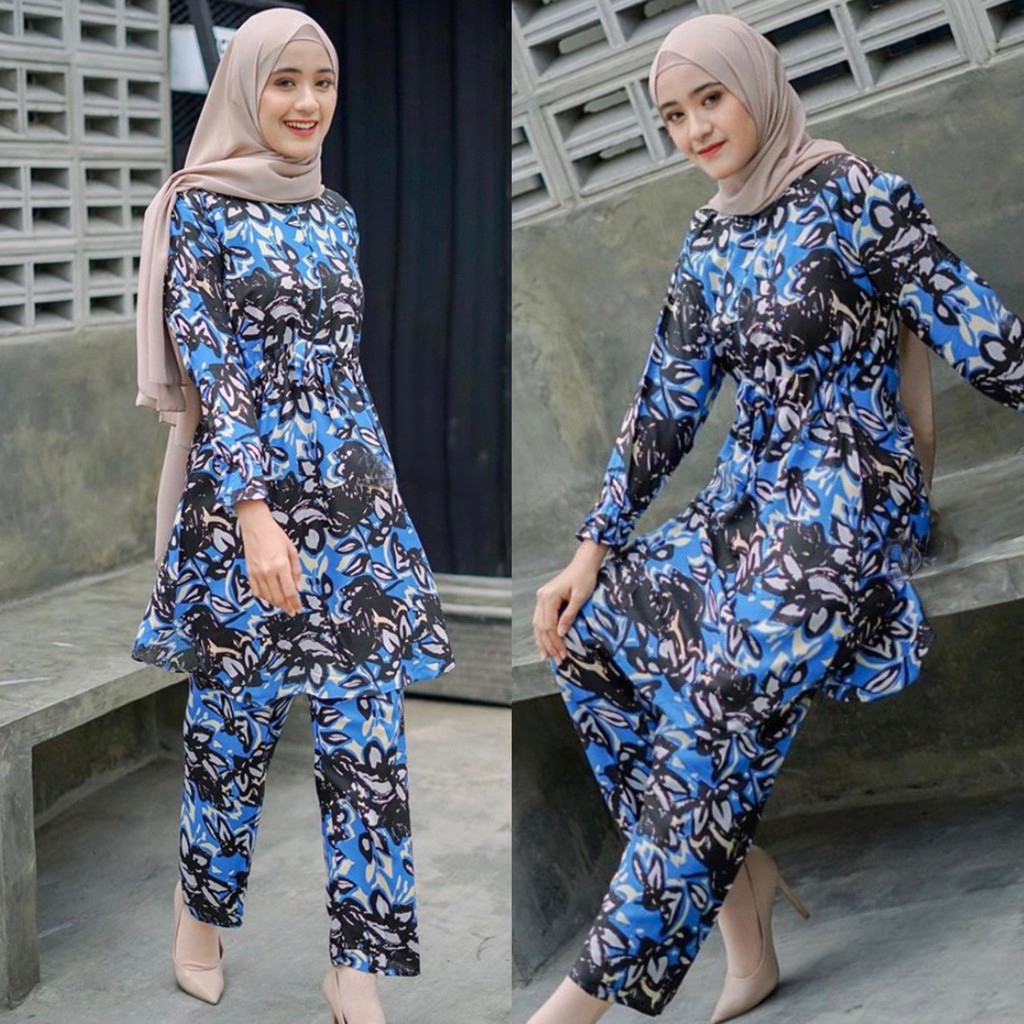 Crocus Rayon Pajama Suit One Set Denisa Nightgown Shopee Malaysia