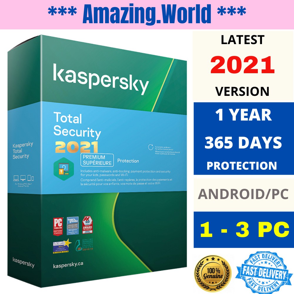 Kaspersky Total / Security 2021 Premium Antivirus for PC (LATEST 2021) Shopee Malaysia