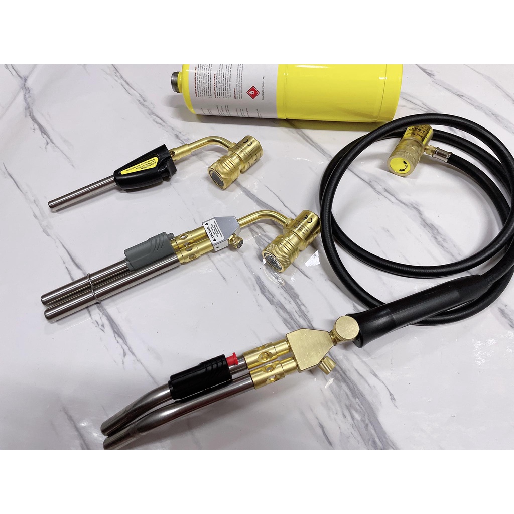 double torch hose welding aircond copper connection / single torch air
