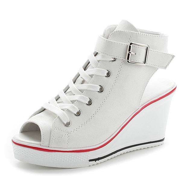 canvas sneaker wedge