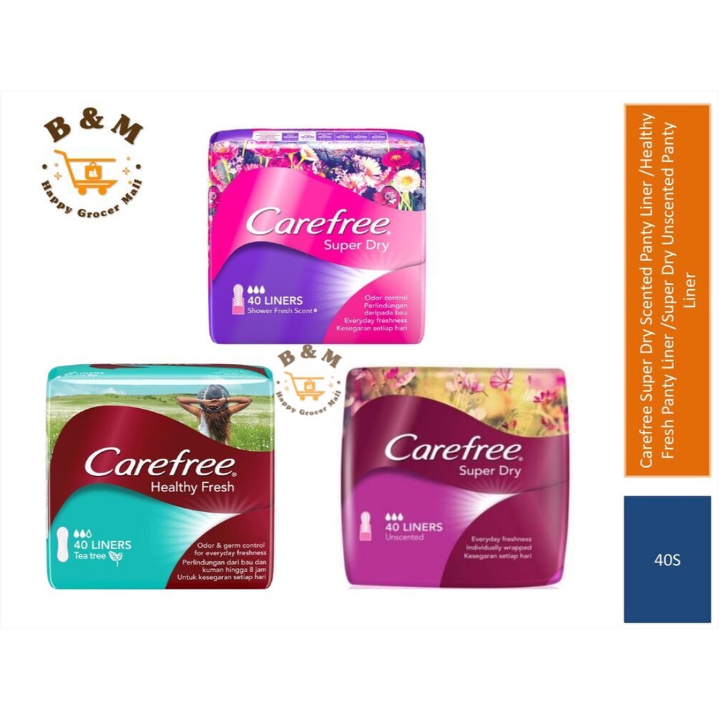 Carefree Super Dry Scented Panty Liner /Healthy Fresh Panty Liner