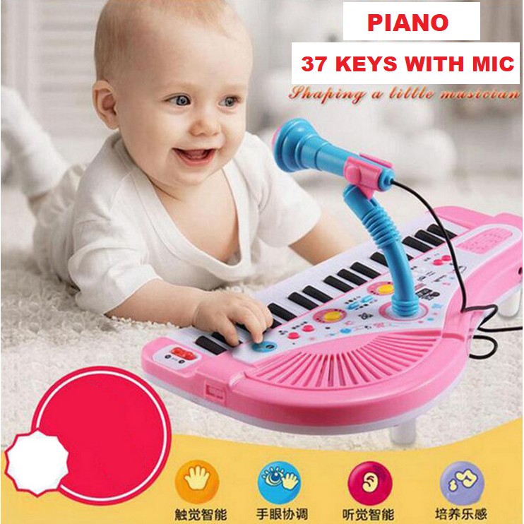 37 Key Piano Musical Toy Microphone Kids Electronic Multifunctional Keyboard