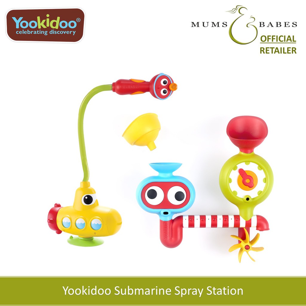 yookidoo submarine spray station bath toy