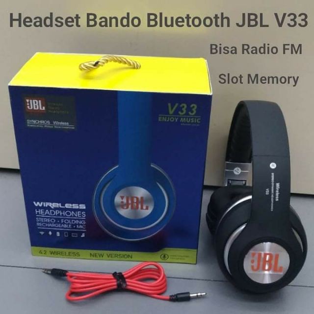 reservoir Kennis maken zak RM35 JBL V33 Bluetooth Wireless Headphone Gaming Headset AUX Canle FM Radio  Memo | Shopee Malaysia