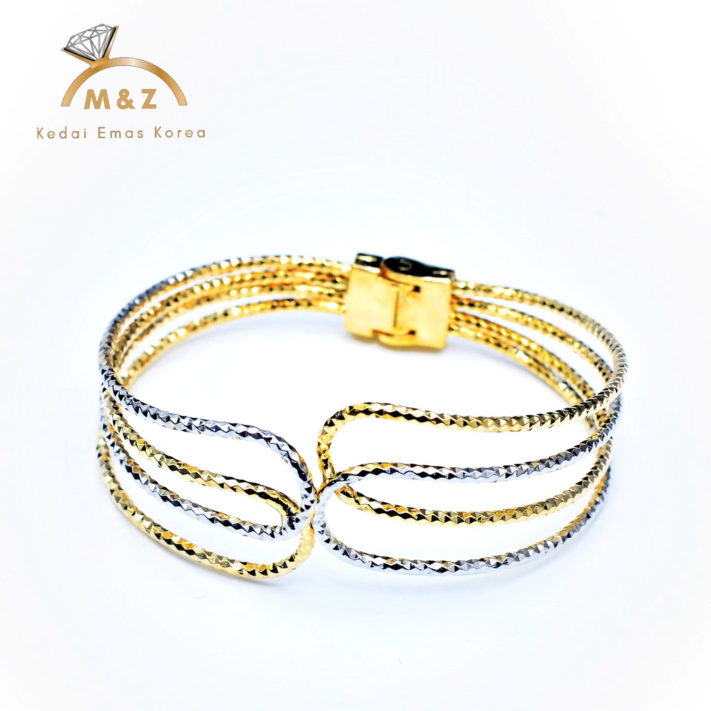  24k  gold plated women s bangle kedai emas  korea emas  