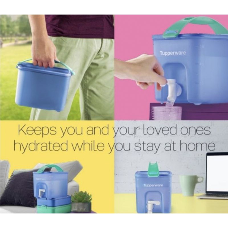TUPPERWARE BEVERAGE CLICK TO GO 3.1L/ WATER DISPENSER/ BEKAS AIR TUPPERWARE/ TONG AIR TUPPERWARE