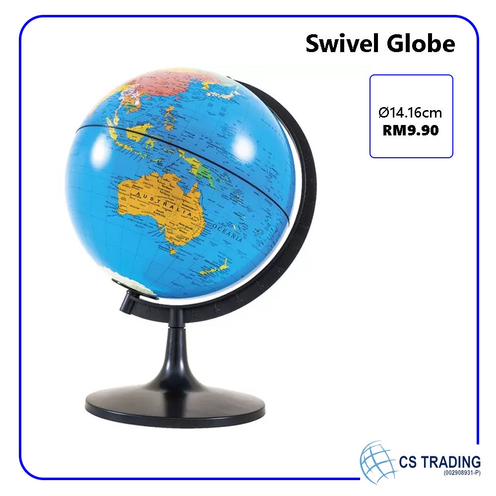 Educational 14cm Globe World Earth Atlas Map Swivel Stand Geography School / Globe Earth