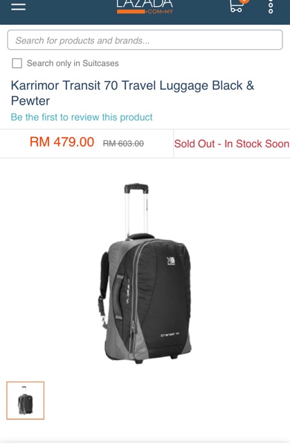 karrimor suitcase