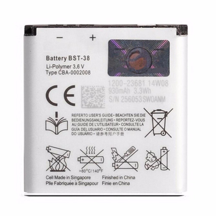 Battery Sony Ericsson K770i K850i W995 Xperia X10 Mini Pro Bst38 Bst 38 930mah Shopee Malaysia