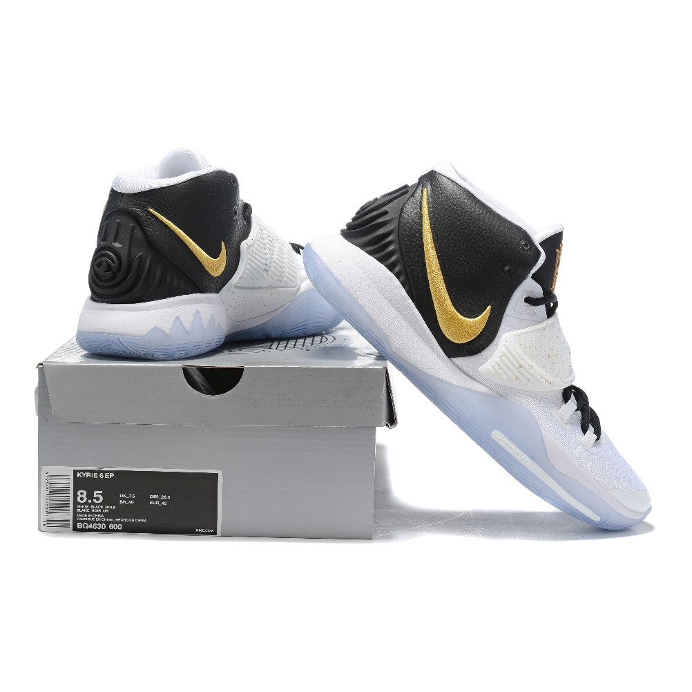 kyrie 6 white and gold